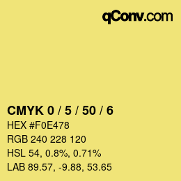 Color code: CMYK 0 / 5 / 50 / 6 | qconv.com