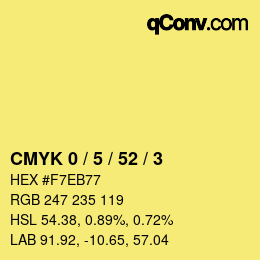 Color code: CMYK 0 / 5 / 52 / 3 | qconv.com