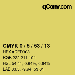 Color code: CMYK 0 / 5 / 53 / 13 | qconv.com