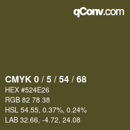 カラーコード: CMYK 0 / 5 / 54 / 68 | qconv.com