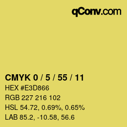 Color code: CMYK 0 / 5 / 55 / 11 | qconv.com