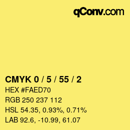Color code: CMYK 0 / 5 / 55 / 2 | qconv.com