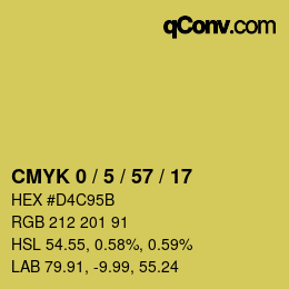 Color code: CMYK 0 / 5 / 57 / 17 | qconv.com