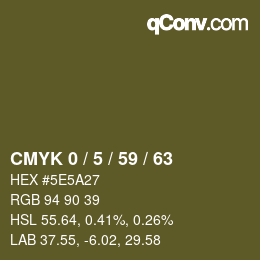 Color code: CMYK 0 / 5 / 59 / 63 | qconv.com