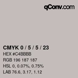 Color code: CMYK 0 / 5 / 5 / 23 | qconv.com