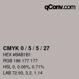 Color code: CMYK 0 / 5 / 5 / 27 | qconv.com