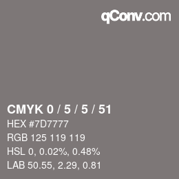 Color code: CMYK 0 / 5 / 5 / 51 | qconv.com