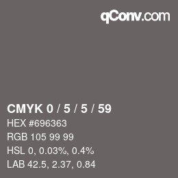 Color code: CMYK 0 / 5 / 5 / 59 | qconv.com