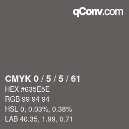 Color code: CMYK 0 / 5 / 5 / 61 | qconv.com