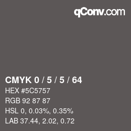 Color code: CMYK 0 / 5 / 5 / 64 | qconv.com