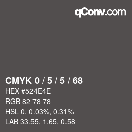 Color code: CMYK 0 / 5 / 5 / 68 | qconv.com