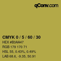 颜色代码: CMYK 0 / 5 / 60 / 30 | qconv.com