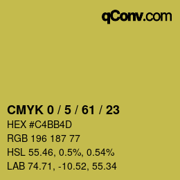Color code: CMYK 0 / 5 / 61 / 23 | qconv.com