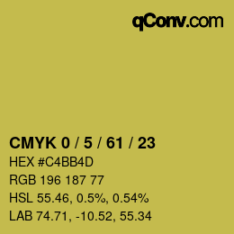 Color code: CMYK 0 / 5 / 61 / 23 | qconv.com