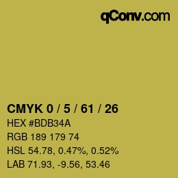 カラーコード: CMYK 0 / 5 / 61 / 26 | qconv.com