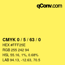 Color code: CMYK 0 / 5 / 63 / 0 | qconv.com