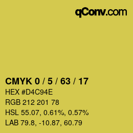 Color code: CMYK 0 / 5 / 63 / 17 | qconv.com