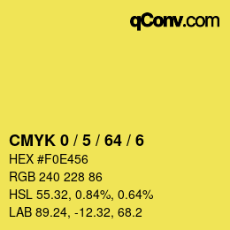 Color code: CMYK 0 / 5 / 64 / 6 | qconv.com