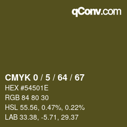 Color code: CMYK 0 / 5 / 64 / 67 | qconv.com