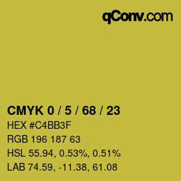 Color code: CMYK 0 / 5 / 68 / 23 | qconv.com
