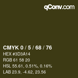 カラーコード: CMYK 0 / 5 / 68 / 76 | qconv.com