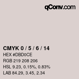 カラーコード: CMYK 0 / 5 / 6 / 14 | qconv.com