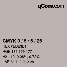 Color code: CMYK 0 / 5 / 6 / 26 | qconv.com