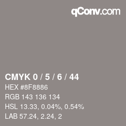 Color code: CMYK 0 / 5 / 6 / 44 | qconv.com