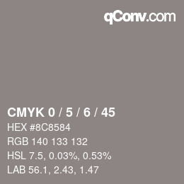 Color code: CMYK 0 / 5 / 6 / 45 | qconv.com