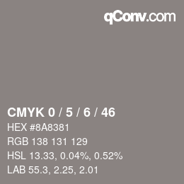 Color code: CMYK 0 / 5 / 6 / 46 | qconv.com