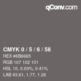 Color code: CMYK 0 / 5 / 6 / 58 | qconv.com