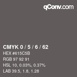 Color code: CMYK 0 / 5 / 6 / 62 | qconv.com