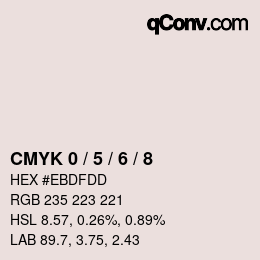 カラーコード: CMYK 0 / 5 / 6 / 8 | qconv.com