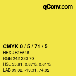 Color code: CMYK 0 / 5 / 71 / 5 | qconv.com