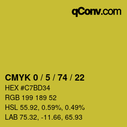 Color code: CMYK 0 / 5 / 74 / 22 | qconv.com