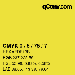 Color code: CMYK 0 / 5 / 75 / 7 | qconv.com