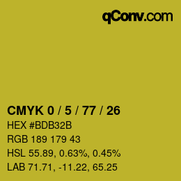 Color code: CMYK 0 / 5 / 77 / 26 | qconv.com