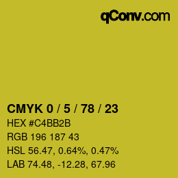 Color code: CMYK 0 / 5 / 78 / 23 | qconv.com