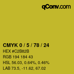 Color code: CMYK 0 / 5 / 78 / 24 | qconv.com