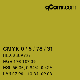 Color code: CMYK 0 / 5 / 78 / 31 | qconv.com