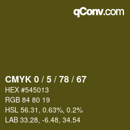 Color code: CMYK 0 / 5 / 78 / 67 | qconv.com