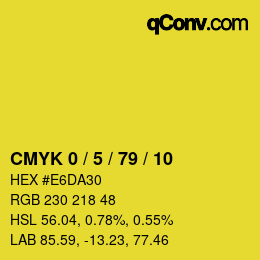 Color code: CMYK 0 / 5 / 79 / 10 | qconv.com