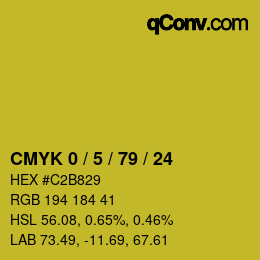 Color code: CMYK 0 / 5 / 79 / 24 | qconv.com