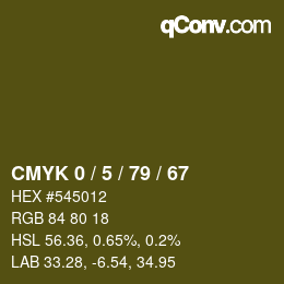 Color code: CMYK 0 / 5 / 79 / 67 | qconv.com