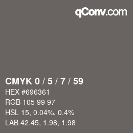 Color code: CMYK 0 / 5 / 7 / 59 | qconv.com