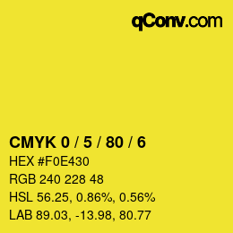 Color code: CMYK 0 / 5 / 80 / 6 | qconv.com