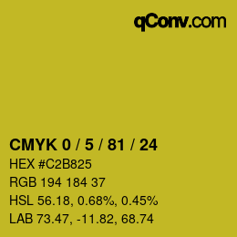 Color code: CMYK 0 / 5 / 81 / 24 | qconv.com