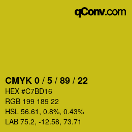 Color code: CMYK 0 / 5 / 89 / 22 | qconv.com