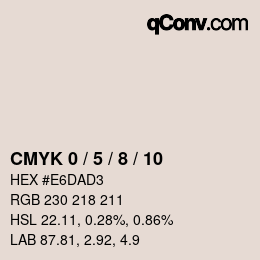 カラーコード: CMYK 0 / 5 / 8 / 10 | qconv.com