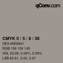 颜色代码: CMYK 0 / 5 / 8 / 38 | qconv.com